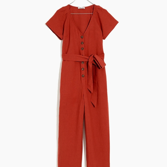 NWT Madewell  Linen Blend Jumpsuit - Picture 4 of 6